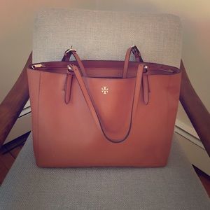 Tori Burch York buckle tote / leather work tote